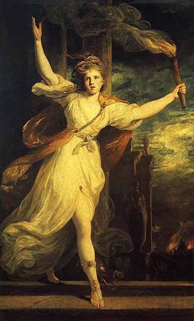 Sir Joshua Reynolds Thais of Athens with tourch France oil painting art